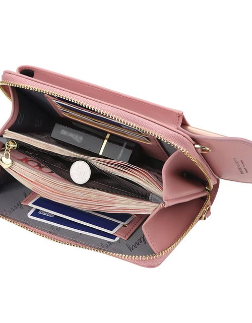 Load image into Gallery viewer, Elegance On-the-Go – Luxe PU Leather Crossbody Shoulder Bag with Phone & Card Organizer