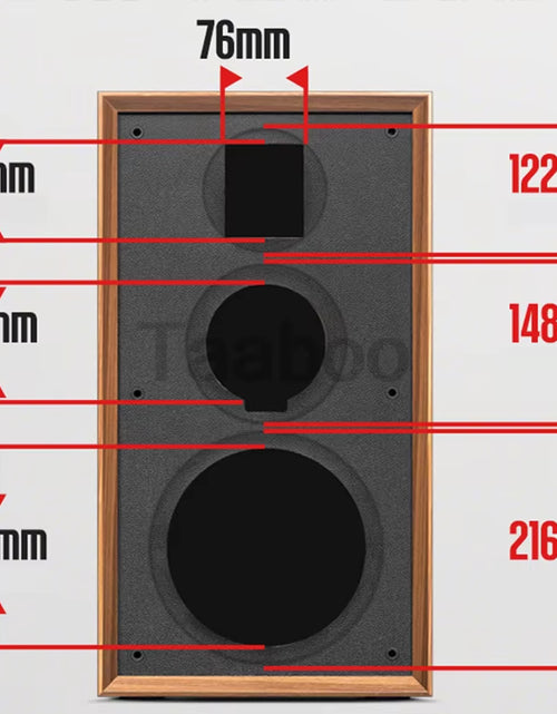 Load image into Gallery viewer, 8 Inch Three-Way Labyrinth Speaker Empty Box Bookshelf Speaker Home Speaker DIY Hifi Audio Wooden Handmade Box Passive Speaker