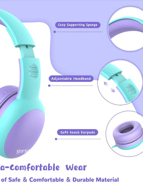 Load image into Gallery viewer, Kids Headphones with Limited Volume, Children'S Headphone over Ear, Toddler Headphones for Boys and Girls, Wired Headset Earphones for Children