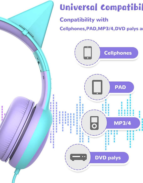 Load image into Gallery viewer, Kids Headphones with Limited Volume, Children'S Headphone over Ear, Toddler Headphones for Boys and Girls, Wired Headset Earphones for Children