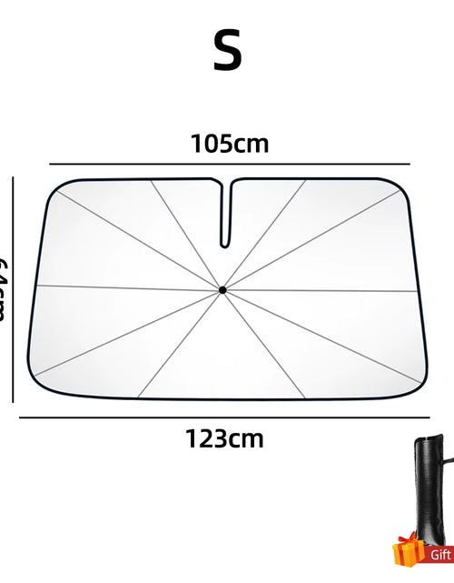 Load image into Gallery viewer, SunShield 360 – Rotatable Umbrella-Style Car Windshield Sunshade with UV & Heat Protection