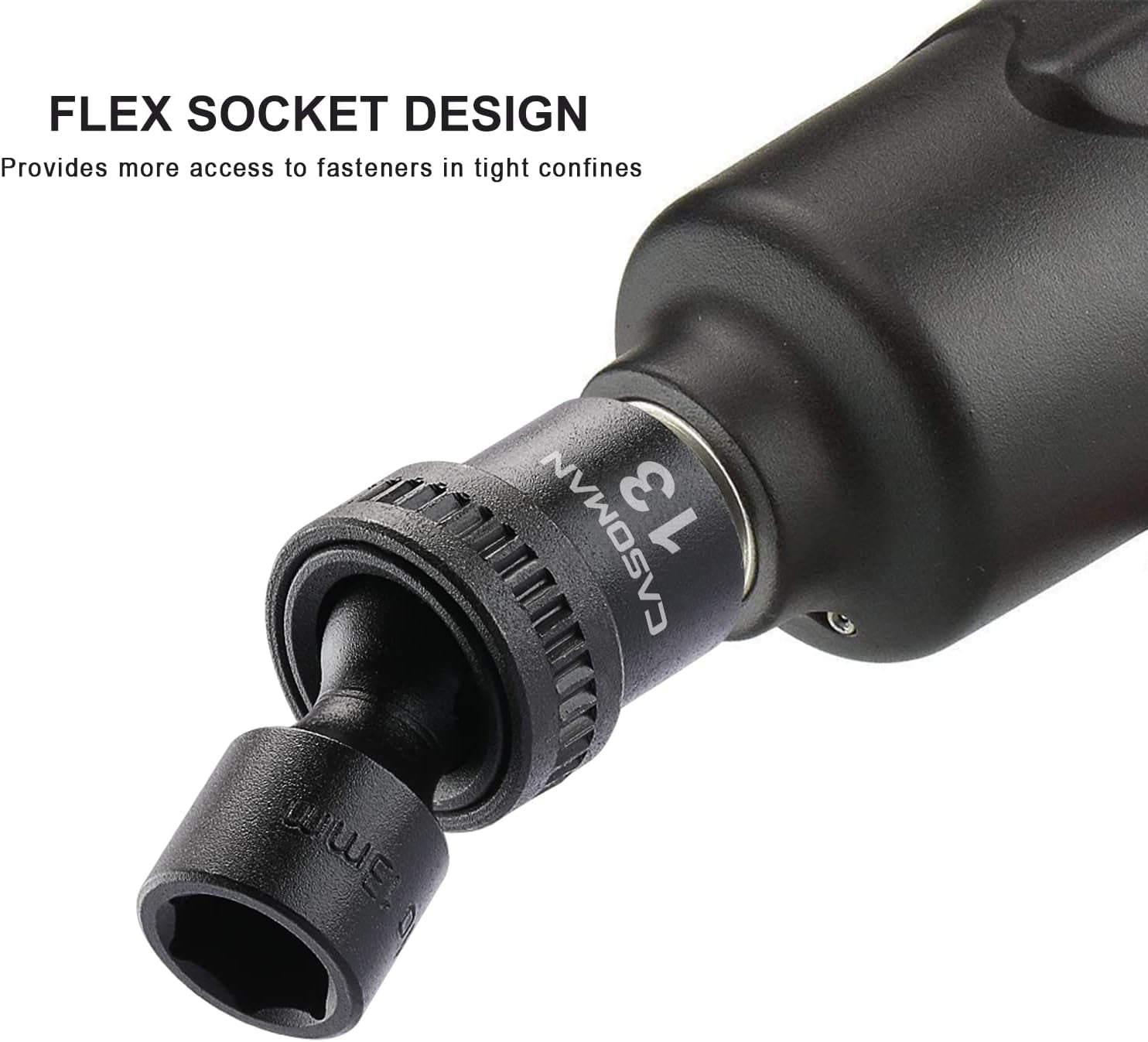 15 PCS 3/8" Drive Standard Universal Impact Socket Set, 6 Point, Metric,8-22Mm