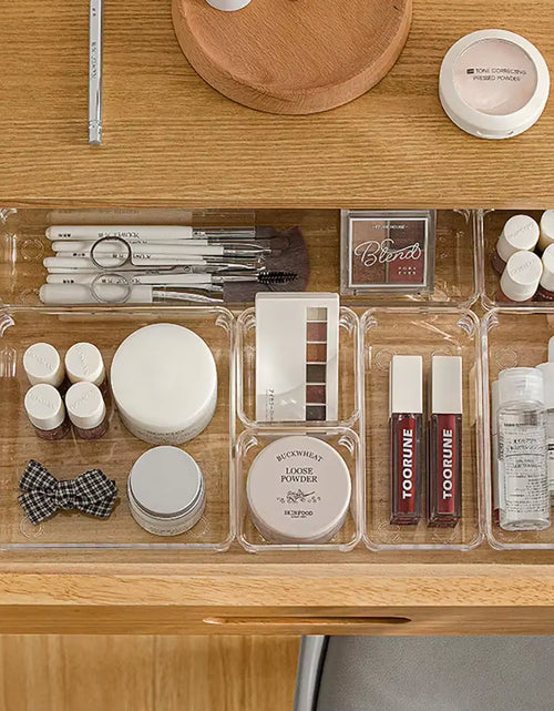 Load image into Gallery viewer, ClearNest Organizer – Transparent Anti-Scratch Drawer Storage Box for Cosmetics, Office & Home