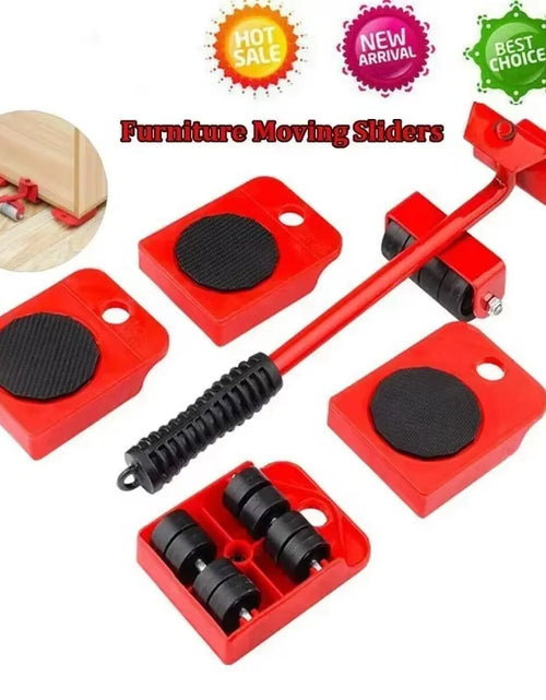 Load image into Gallery viewer, EasyGlide Furniture Mover Set – Heavy Lifter Bar & Slider Wheels for Effortless Moving
