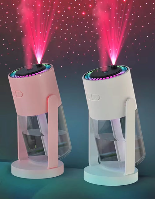 Load image into Gallery viewer, MistGlow 280ML Air Humidifier – Desktop Humidifier with Projector, Adjustable Light & Auto Off for Home & Office