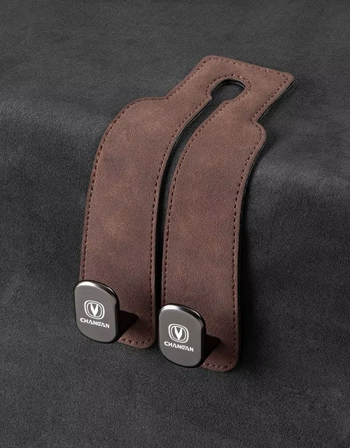 Load image into Gallery viewer, Luxury Suede Double Hook Organizer – Premium Rear Seat Backrest Hook for Changan CS Series & Eado