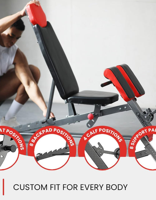 Load image into Gallery viewer, Multi-Functional FID Weight Bench for Full All-In-One Body Workout – Hyper Back Extension, Roman Chair, Adjustable Ab Sit up Bench, Incline Decline Bench, Flat Bench