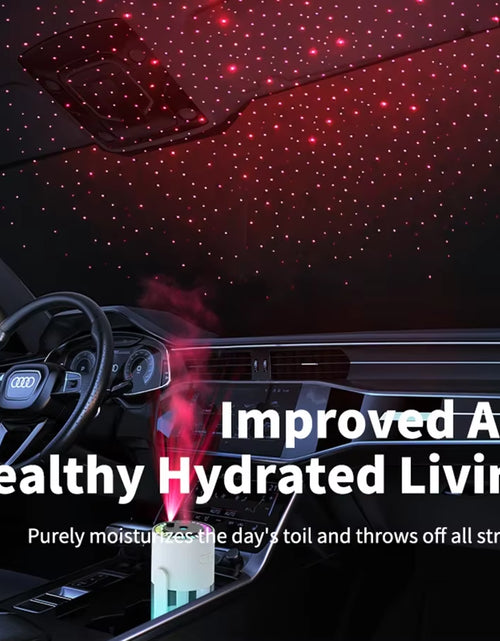 Load image into Gallery viewer, MistGlow 280ML Air Humidifier – Desktop Humidifier with Projector, Adjustable Light & Auto Off for Home & Office