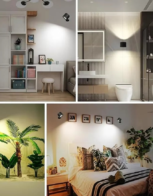 Load image into Gallery viewer, GlowFlex Touch Wall Lamp – Dual Head LED Light with Remote, 360° Rotation & USB Rechargeable Design