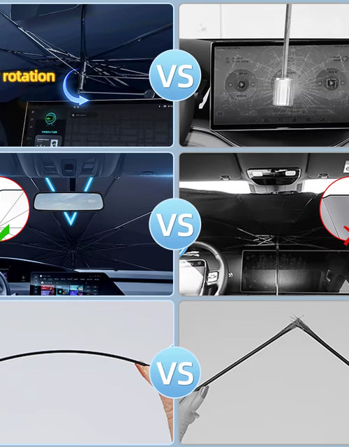 Load image into Gallery viewer, SunShield 360 – Rotatable Umbrella-Style Car Windshield Sunshade with UV & Heat Protection
