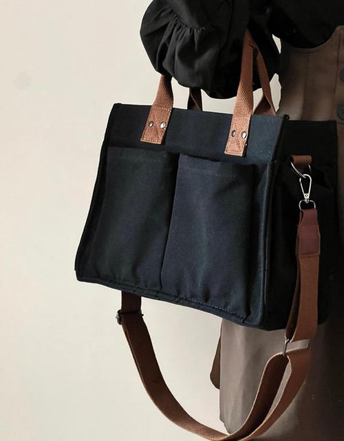 Load image into Gallery viewer, Large Capacity with Removable Bottom Canvas Tote Bag