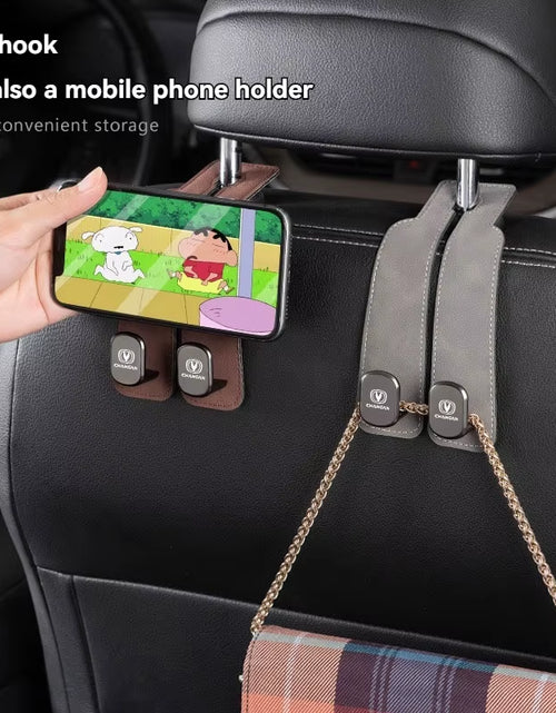 Load image into Gallery viewer, Luxury Suede Double Hook Organizer – Premium Rear Seat Backrest Hook for Changan CS Series & Eado