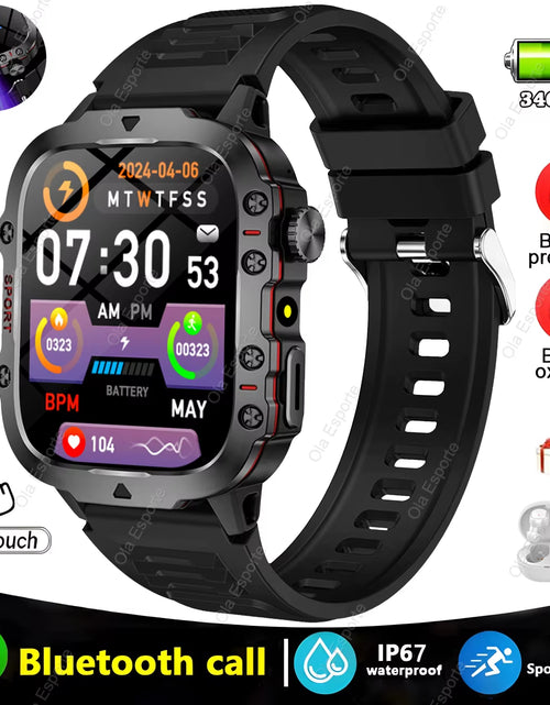 Load image into Gallery viewer, Original Men Smartwatch Flashlight Bluetooth Call Fitness Clock IP68 Waterproof Sports Men for Android IOS Smart Watch 2025 New