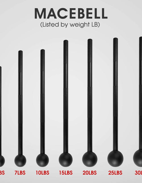 Load image into Gallery viewer, Steel Mace Bell for Strength Training - Support Full Body, Muscles, Shoulder, Grips &amp; Forearms Workouts to Rehabilitation, Stretching 5, 7, 10, 15, 20, 25, 30Lb for Woman &amp; Man
