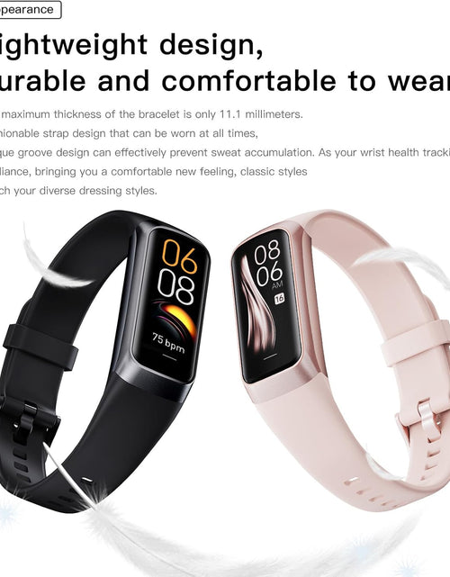 Load image into Gallery viewer, Keep Health Fitness Trackers for Women Men, Amoled Fitness Tracker for Android&amp;Ios, Alarm Stopwatch Fitness Tracker with Blood Pressure Monitor, Calories Burned IP68 Waterproof Fitness Step Tracker
