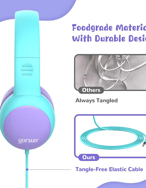 Load image into Gallery viewer, Kids Headphones with Limited Volume, Children&#39;S Headphone over Ear, Toddler Headphones for Boys and Girls, Wired Headset Earphones for Children
