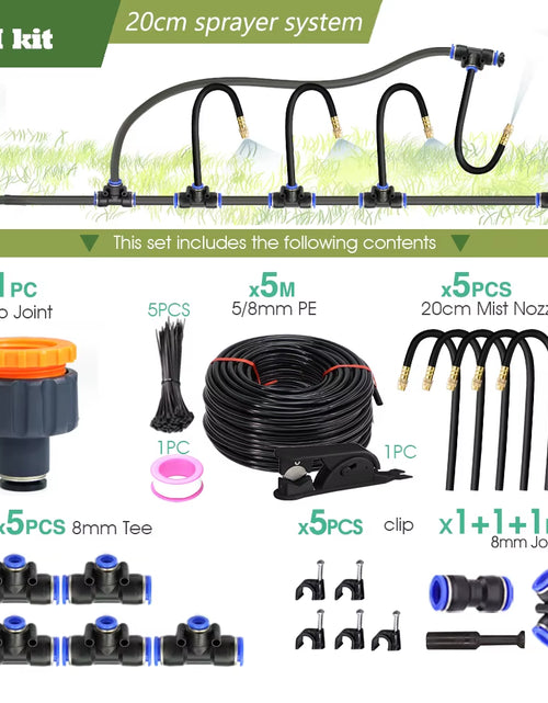 Load image into Gallery viewer, DIY 30M-5M Universal Sprayer Kit – Patio Misting &amp; Cooling System for Garden Irrigation
