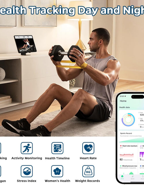 Load image into Gallery viewer, Smart Ring Health Tracker, Sleep Tracker Ring with Heart Rate, Waterproof Fitness Ring for Activity Monitoring/Steps/Distance/Calories, Air Gestures, up to 7-Day Battery, for Ios Android (Black,#10)
