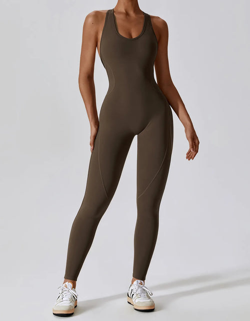 Load image into Gallery viewer, Yoga Jumpsuit Fitness Sports Overalls Gym Clothing Set Yoga Wear Pilates Workout Clothes for Women Outfit Push-Up Activewear
