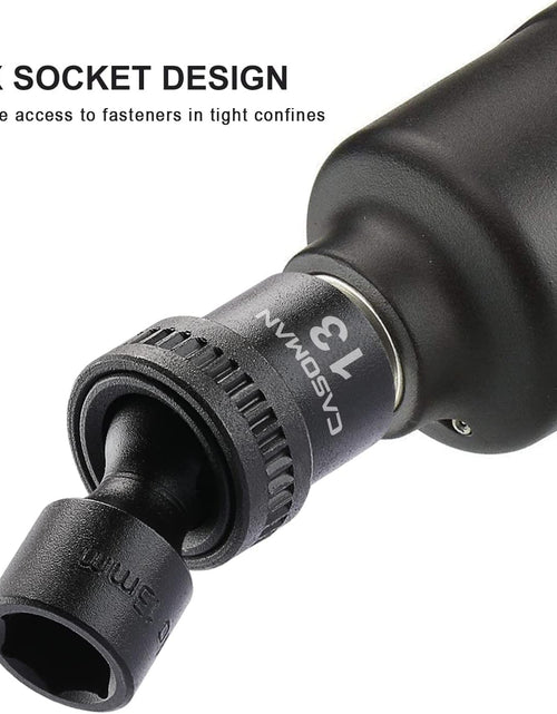 Load image into Gallery viewer, 15 PCS 3/8&quot; Drive Standard Universal Impact Socket Set, 6 Point, Metric,8-22Mm
