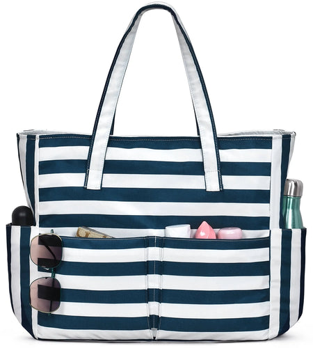 Beach Bags for Women, Beach Tote Bag Waterproof Sandproof Swim Pool Bag Large Capacity Beach Bag with Wet Pocket