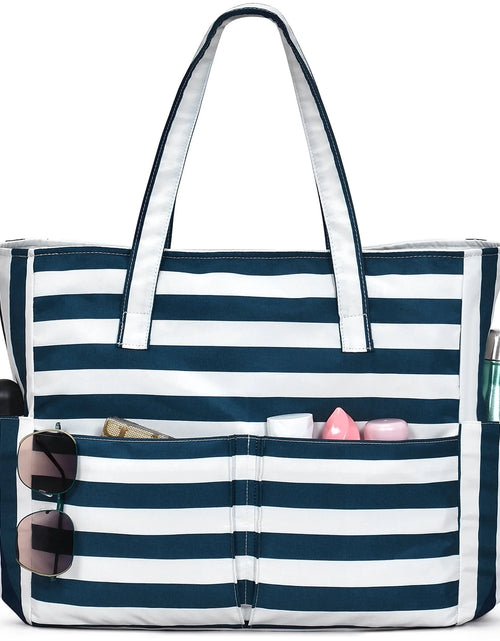 Load image into Gallery viewer, Beach Bags for Women, Beach Tote Bag Waterproof Sandproof Swim Pool Bag Large Capacity Beach Bag with Wet Pocket
