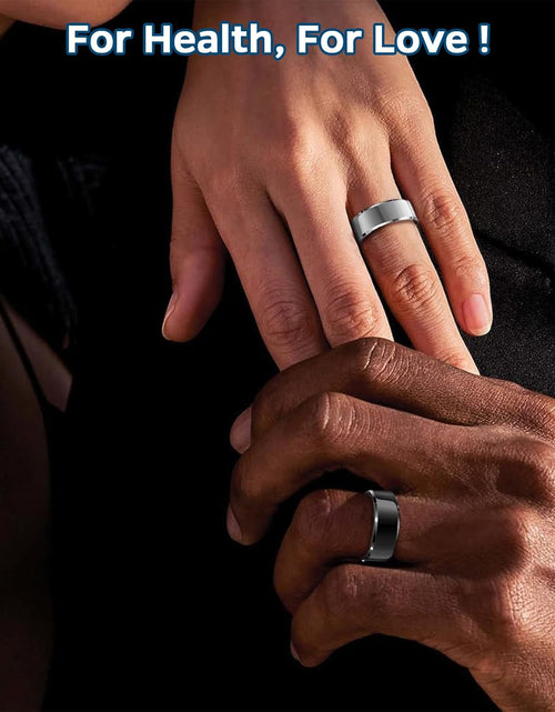 Load image into Gallery viewer, Smart Ring Health Tracker, Sleep Tracker Ring with Heart Rate, Waterproof Fitness Ring for Activity Monitoring/Steps/Distance/Calories, Air Gestures, up to 7-Day Battery, for Ios Android (Black,#10)
