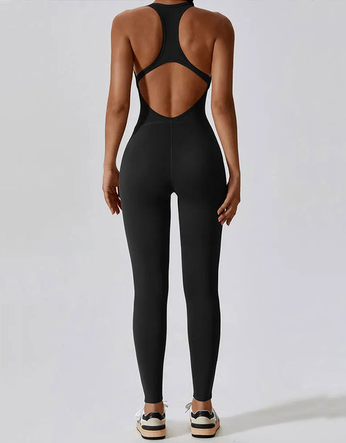 Load image into Gallery viewer, Yoga Jumpsuit Fitness Sports Overalls Gym Clothing Set Yoga Wear Pilates Workout Clothes for Women Outfit Push-Up Activewear
