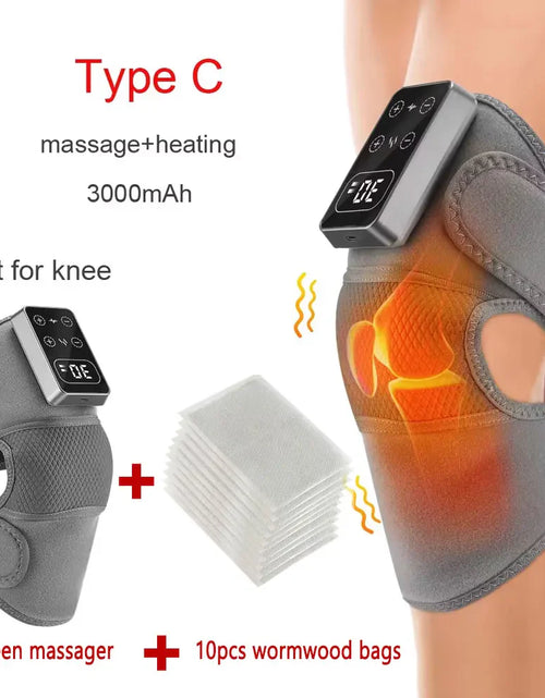 Load image into Gallery viewer, Electric Heated Vibration Knee Massage Physiotherapy Pad 3 in 1 Massager for Shoulder Elbow Hot Compress Pain Relief
