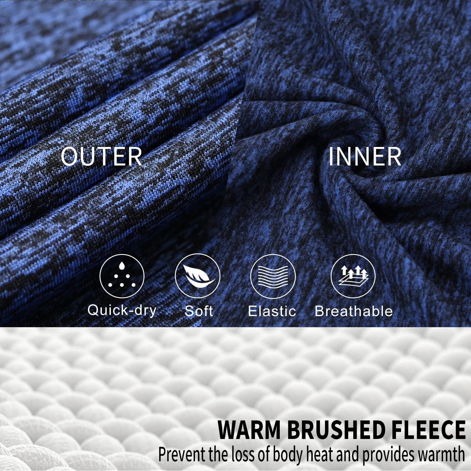 Women Fleece Thermal Long Sleeve Running Shirt Workout Tops Moisture Wicking Athletic Shirts with Thumb Holes