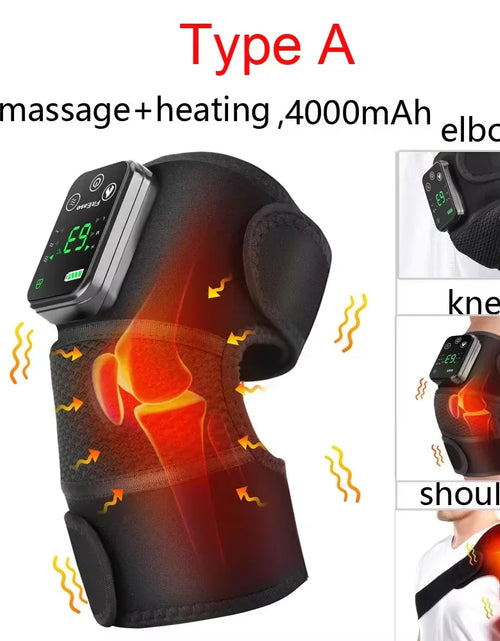 Load image into Gallery viewer, Electric Heated Vibration Knee Massage Physiotherapy Pad 3 in 1 Massager for Shoulder Elbow Hot Compress Pain Relief
