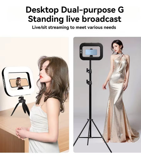 GlowPro Handheld LED Ring Light – Rechargeable Portable Fill Light for Perfect Selfies, Live Broadcasts & Photography