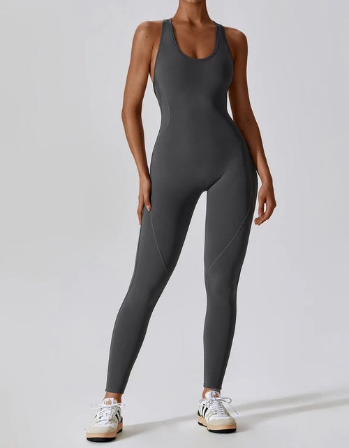 Load image into Gallery viewer, Yoga Jumpsuit Fitness Sports Overalls Gym Clothing Set Yoga Wear Pilates Workout Clothes for Women Outfit Push-Up Activewear
