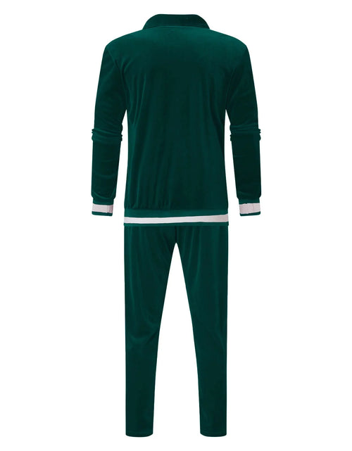 Load image into Gallery viewer, Velour Tracksuit Mens,2023 Men&#39;S Velour Tracksuit 2 Pieces Winter Warm Full Zip up Jacket Sweatpants Fitness Sportswear Sweatsuit Jogger Sets
