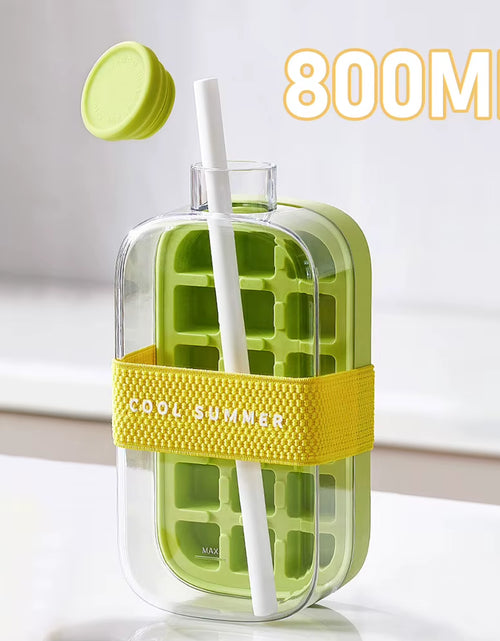 Load image into Gallery viewer, ChillSip Bottle Set – Stylish Water Bottle with Straw &amp; Zero-Contact Ice Cube Tray
