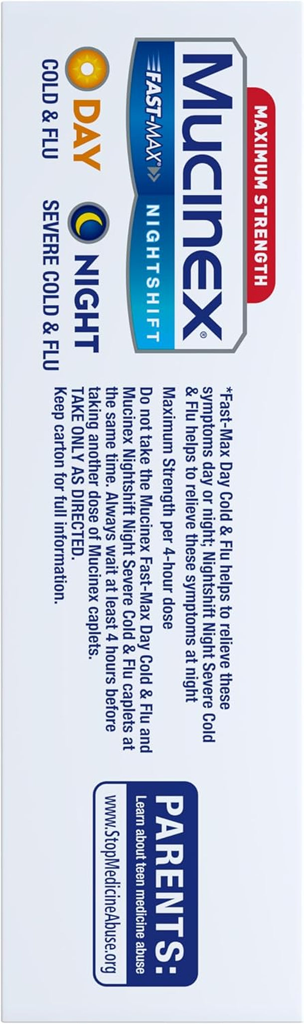 Maximum Strength  Fast-Max Day Cold & Flu & Nightshift Night Severe Cold & Flu All in One, Fast Release, Powerful Multi-Symptom Relief, 40 Caplets (24 Day Time + 16 Night Time)