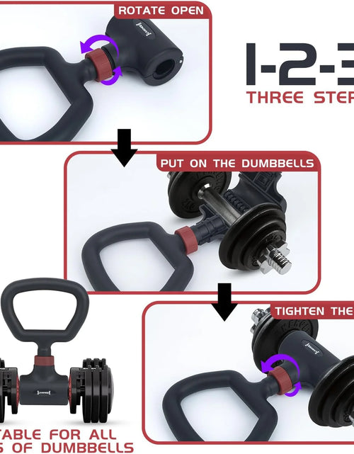Load image into Gallery viewer, Barbell to Kettlebells Converter Adjustable 200 Lb
