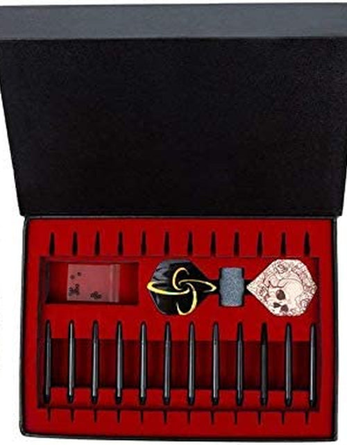 Load image into Gallery viewer, Darts Metal Tip Set Professional Metal Darts for Dartboard Steel Tip Darts with Nonslip Iron Barrel Aluminum Dart Shafts,Extra Flights,Dart Sharpener,Gift Box
