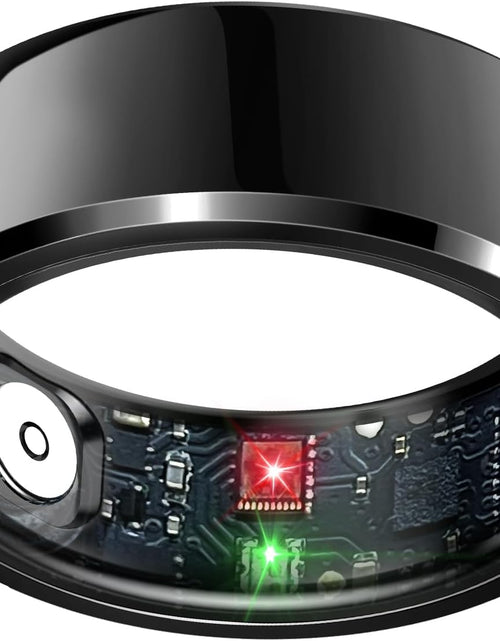 Load image into Gallery viewer, Smart Ring Health Tracker, Sleep Tracker Ring with Heart Rate, Waterproof Fitness Ring for Activity Monitoring/Steps/Distance/Calories, Air Gestures, up to 7-Day Battery, for Ios Android (Black,#10)
