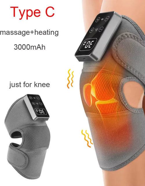 Load image into Gallery viewer, Electric Heated Vibration Knee Massage Physiotherapy Pad 3 in 1 Massager for Shoulder Elbow Hot Compress Pain Relief

