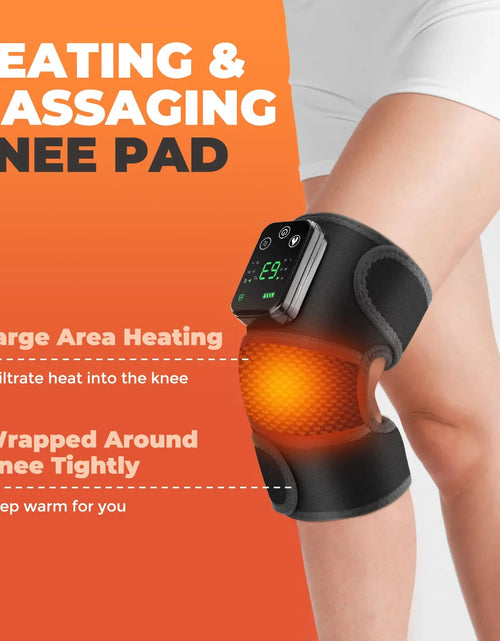 Load image into Gallery viewer, Electric Heated Vibration Knee Massage Physiotherapy Pad 3 in 1 Massager for Shoulder Elbow Hot Compress Pain Relief
