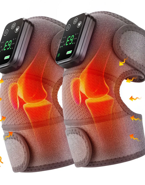 Load image into Gallery viewer, Electric Heated Vibration Knee Massage Physiotherapy Pad 3 in 1 Massager for Shoulder Elbow Hot Compress Pain Relief
