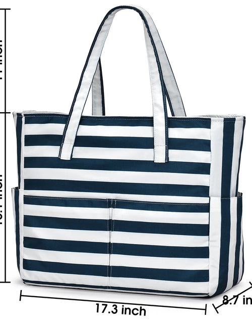 Load image into Gallery viewer, Beach Bags for Women, Beach Tote Bag Waterproof Sandproof Swim Pool Bag Large Capacity Beach Bag with Wet Pocket
