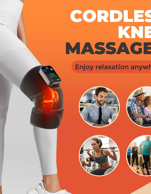 Load image into Gallery viewer, Electric Heated Vibration Knee Massage Physiotherapy Pad 3 in 1 Massager for Shoulder Elbow Hot Compress Pain Relief
