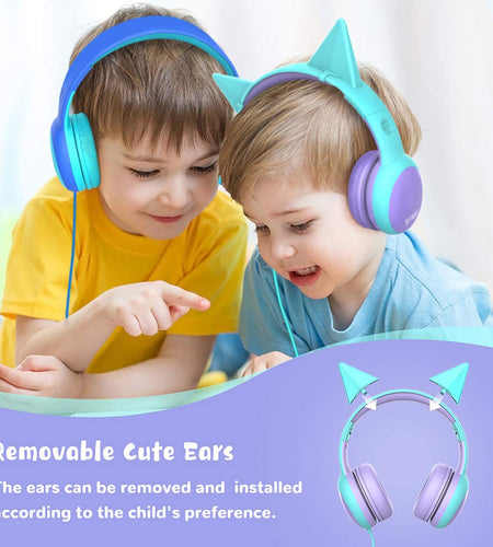 Kids Headphones with Limited Volume, Children'S Headphone over Ear, Toddler Headphones for Boys and Girls, Wired Headset Earphones for Children